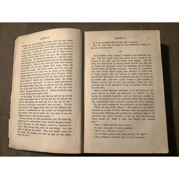 ANTIQUE BABBITT by SINCLAIR LEWIS HARDCOVER 1922 Literature 1st edition - Picture 10 of 16